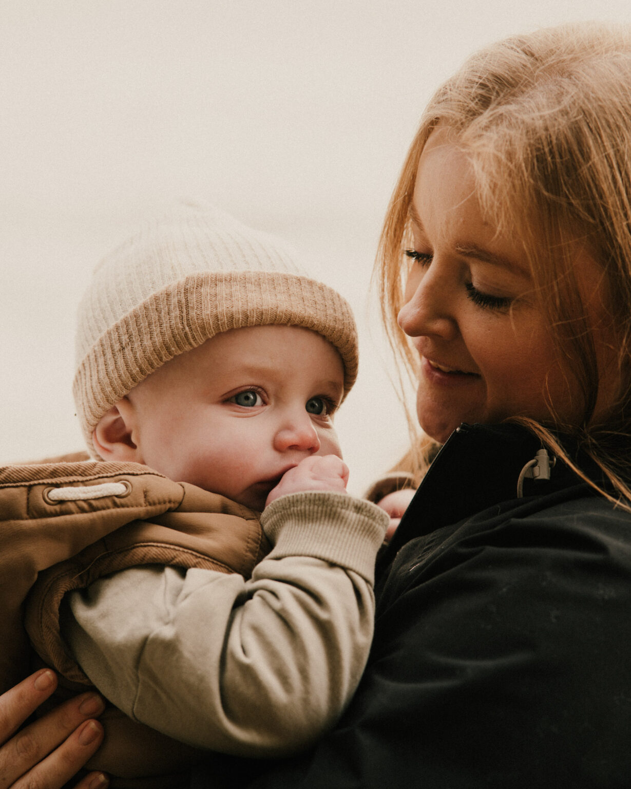 Photo of mother and son in Cornwall woods