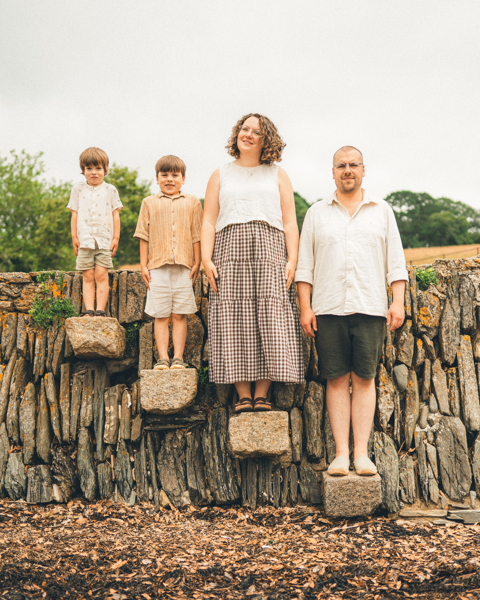 Family enjoying time together outdoors in Cornwall