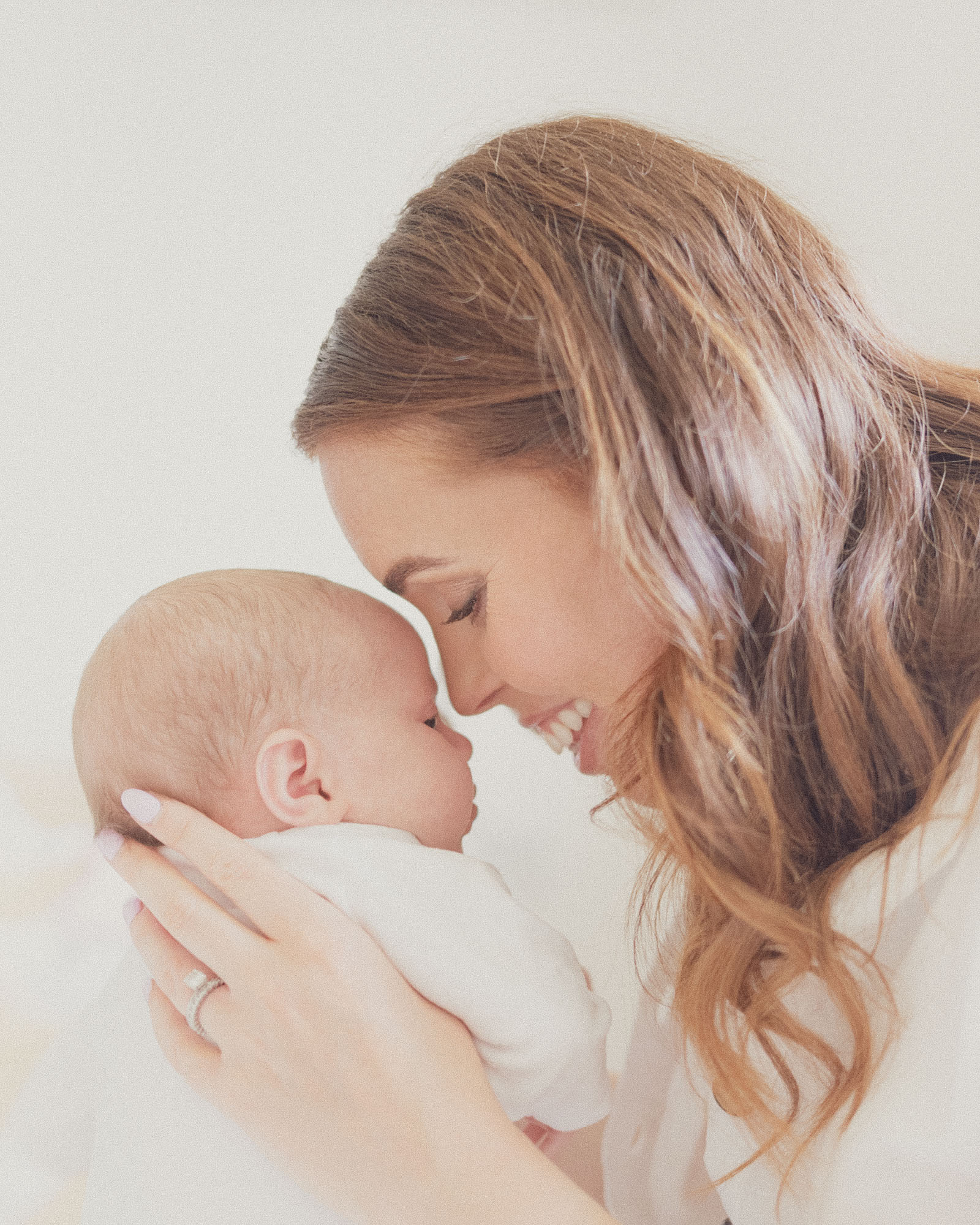 Mother and newborn photographed in Cornwall