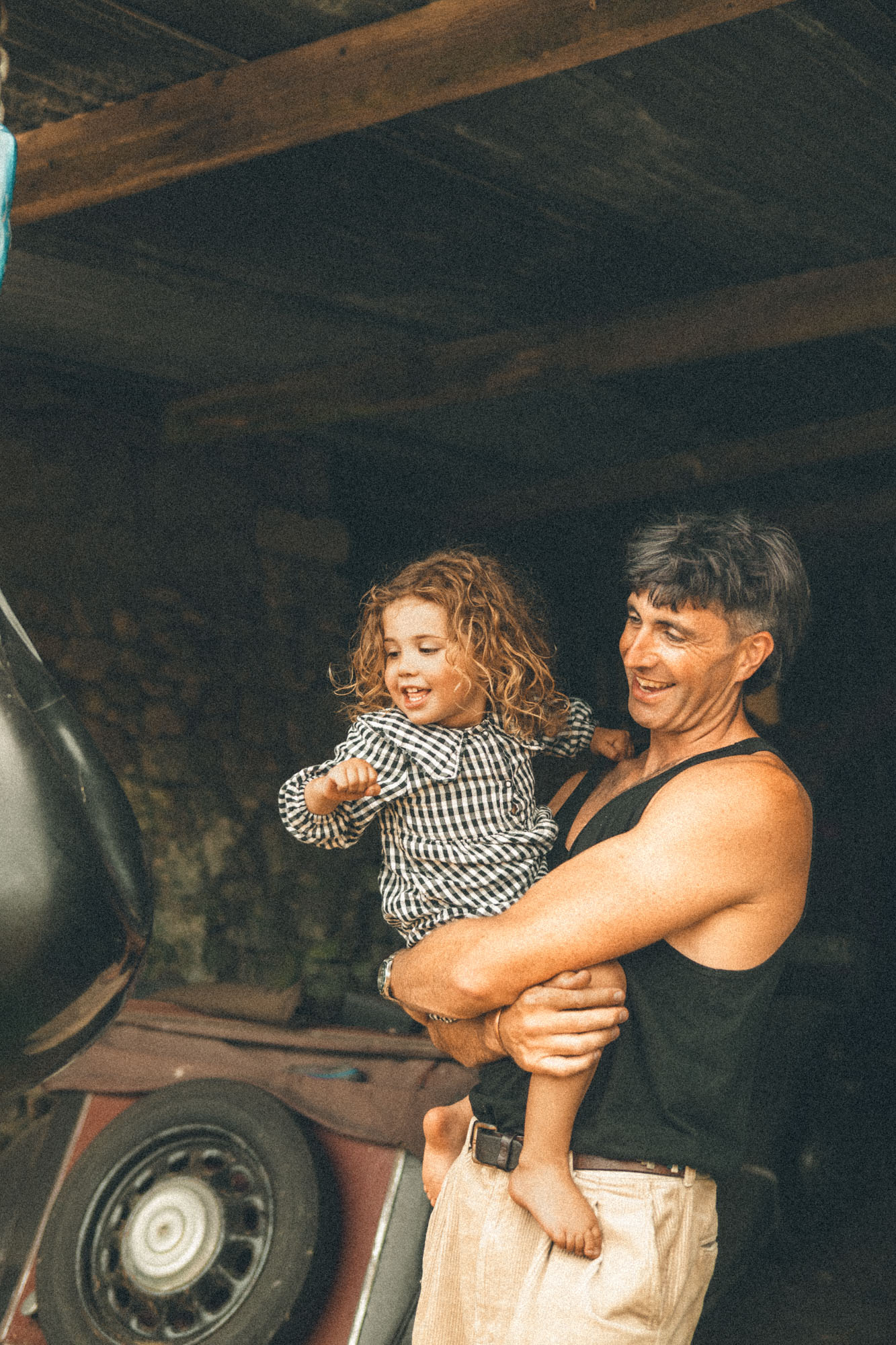 Family photographs at home in St Ives, Cornwall