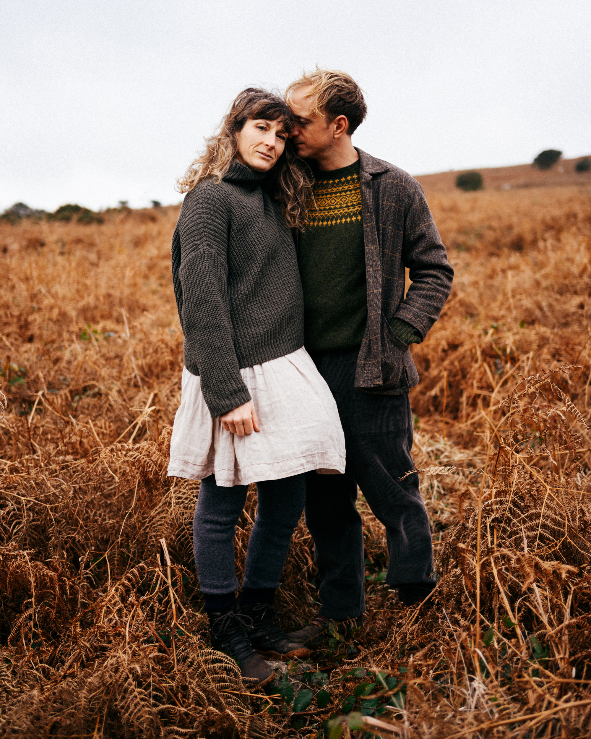 Danny and Annie together in the bracken at Godolphin House, Cornwall